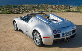 Bugatti Veyron 16.4 Grand Sport in Sardinia 2010 - Rear Angle wallpaper
