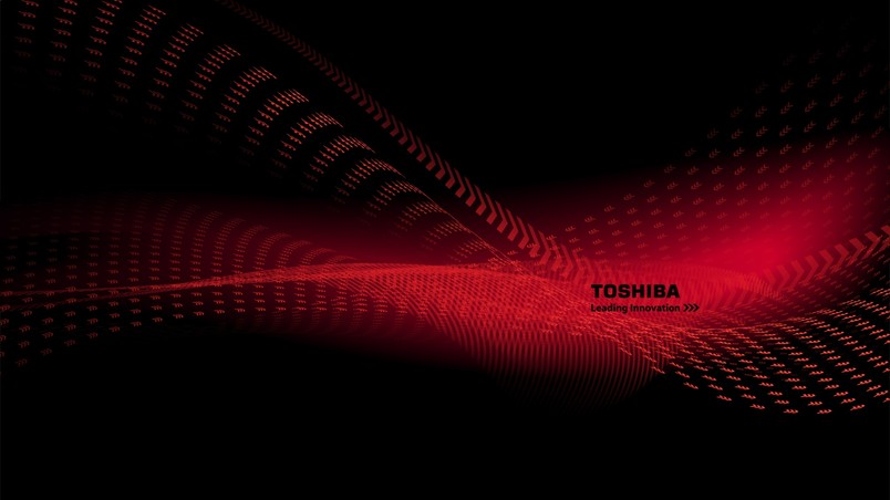 Toshiba red wave wallpaper