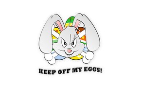 Keep out of my eggs wallpaper