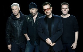 U2 black background wallpaper