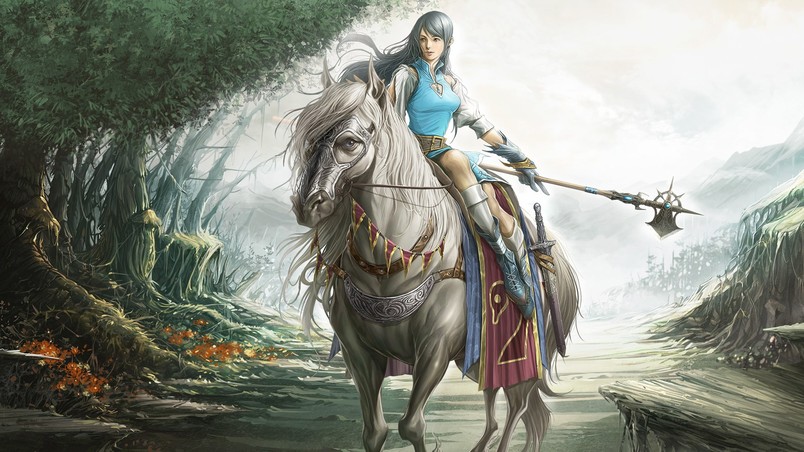 Fantasy Girl Rider wallpaper