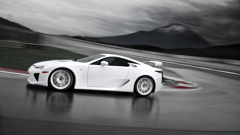 Lexus LFA White Side Angle Speed wallpaper