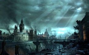 London under disaster wallpaper