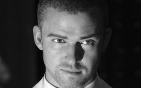 Justin Timberlake Black & White wallpaper