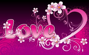 2D Love Heart Pink wallpaper