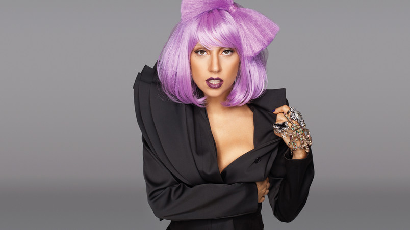 Lady Gaga Purple Hair wallpaper