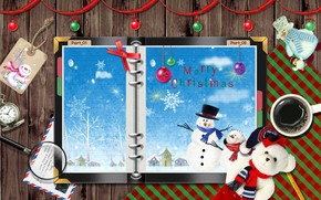 Snowman Christmas Card wallpaper