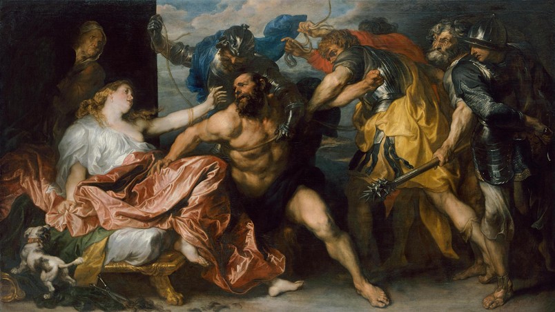 The Taking of Samson Painting wallpaper