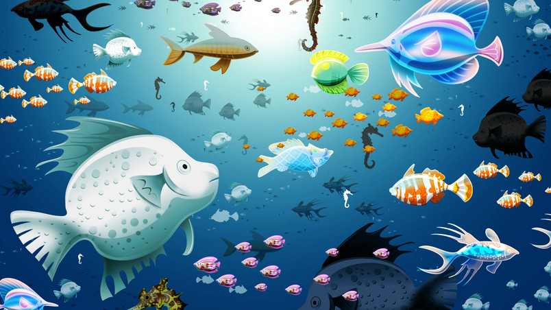 Happy Fish World wallpaper