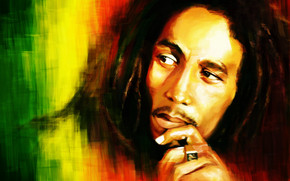 Bob Marley Portrait Painting wallpaper