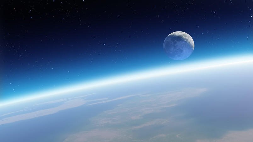 Moon Space View wallpaper