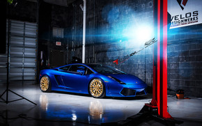 Blue Lamborghini Gallardo ADV10 wallpaper