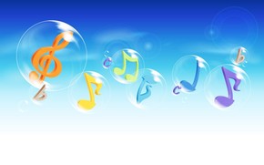Music Notes in The Air wallpaper