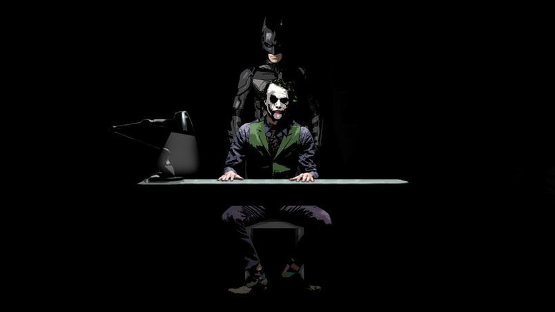 Batman and Joker Sketch wallpaper