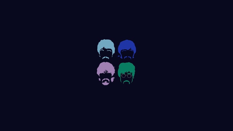 The Beatles Art Faces wallpaper