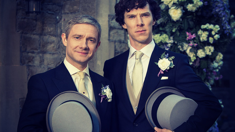 Sherlock at John Wedding wallpaper