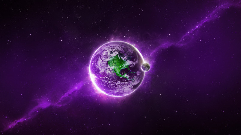 Purple Space Planet wallpaper