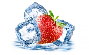 Ice and Strawberry wallpaper