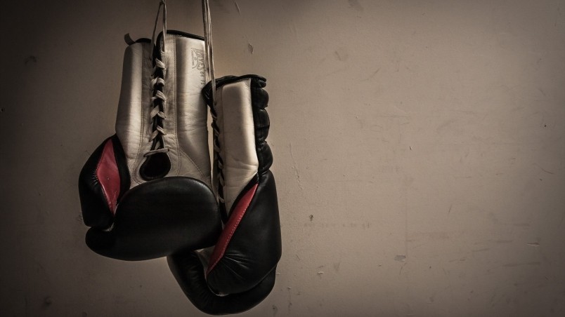 Boxing Gloves Hanging wallpaper
