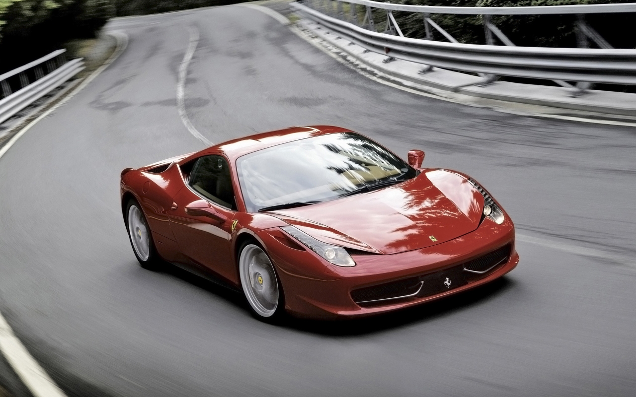 2011 Ferrari 458 Italia Red Speed for 1280 x 800 widescreen resolution
