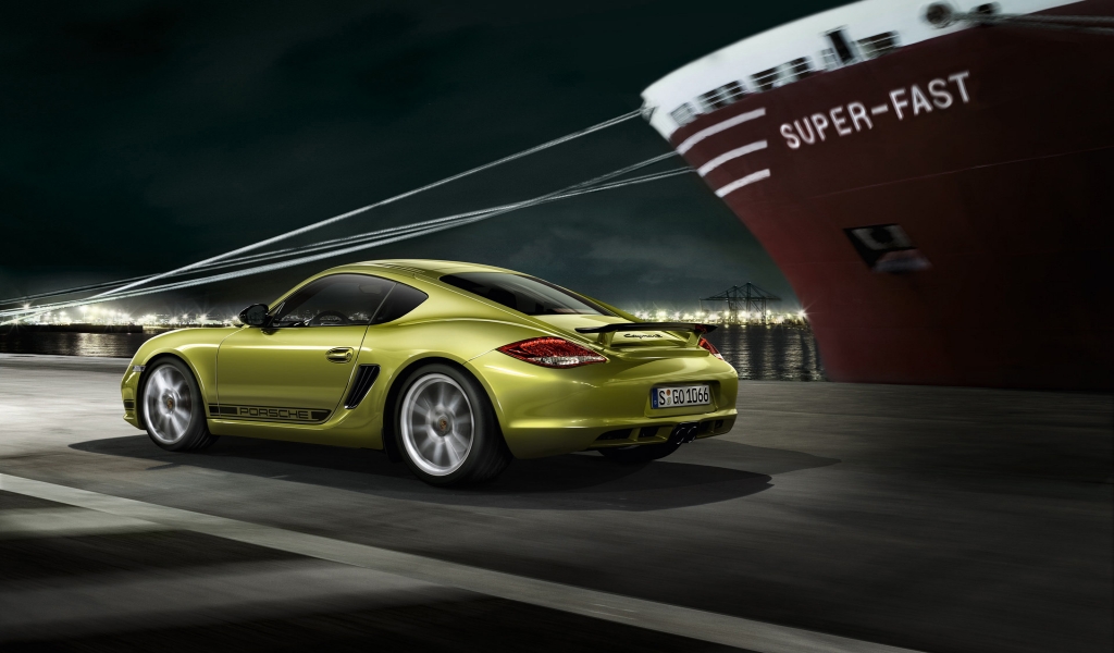 2011 Porsche Cayman R Speed for 1024 x 600 widescreen resolution