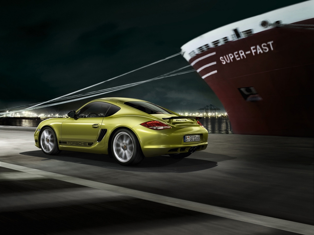 2011 Porsche Cayman R Speed for 1024 x 768 resolution