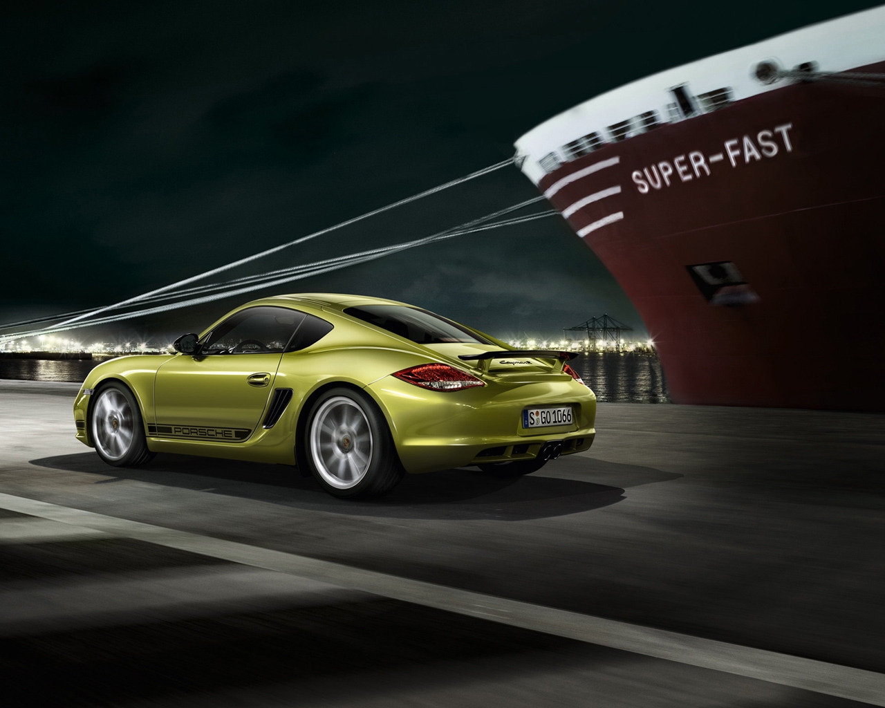 2011 Porsche Cayman R Speed for 1280 x 1024 resolution