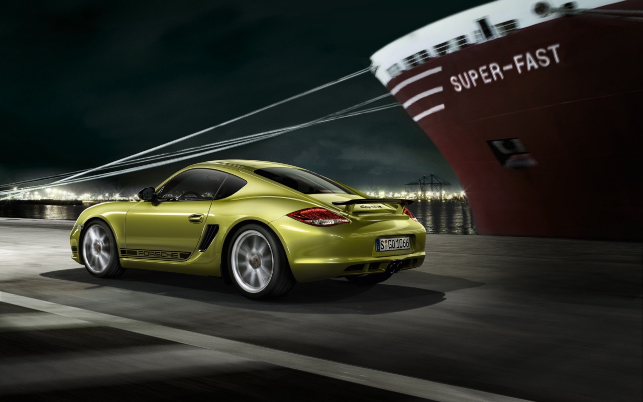 2011 Porsche Cayman R Speed for 1280 x 800 widescreen resolution