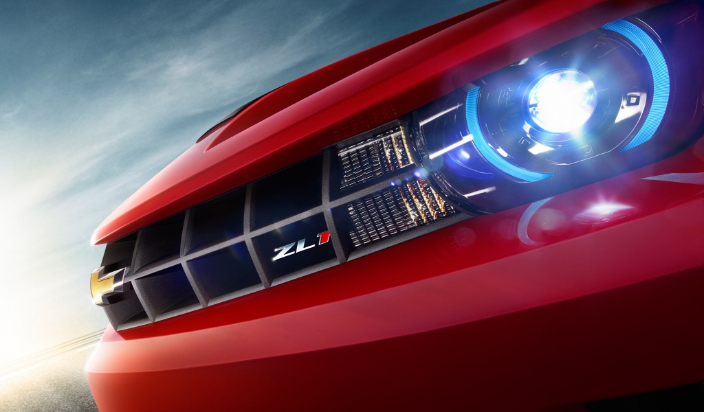 2012 Chevy Camaro ZL1 Headlight for 1024 x 600 widescreen resolution