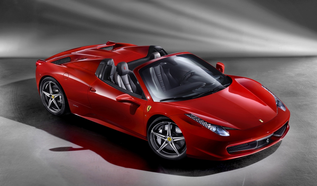 2012 Ferrari 458 Spider Studio for 1024 x 600 widescreen resolution