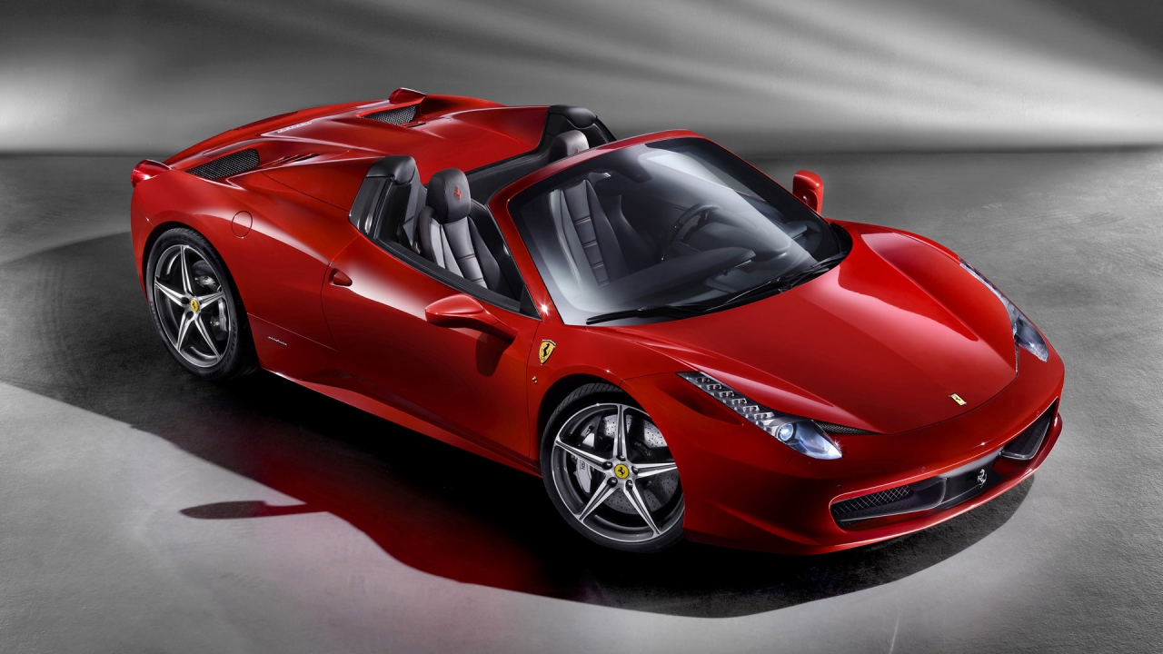2012 Ferrari 458 Spider Studio for 1280 x 720 HDTV 720p resolution