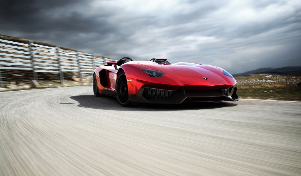 2012 Lamborghini Aventador J Speed for 1024 x 600 widescreen resolution
