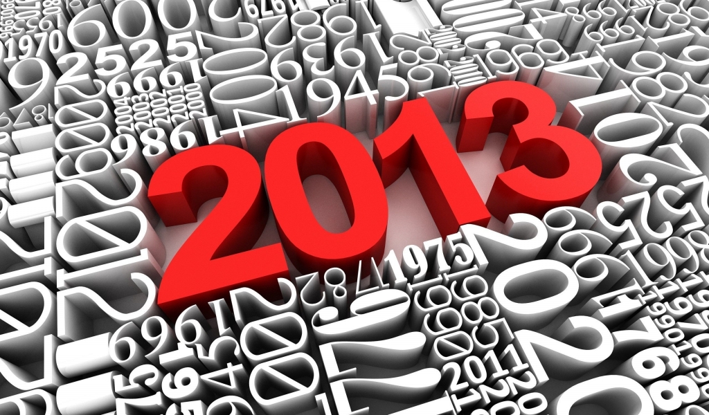 2013 New Year 3D for 1024 x 600 widescreen resolution
