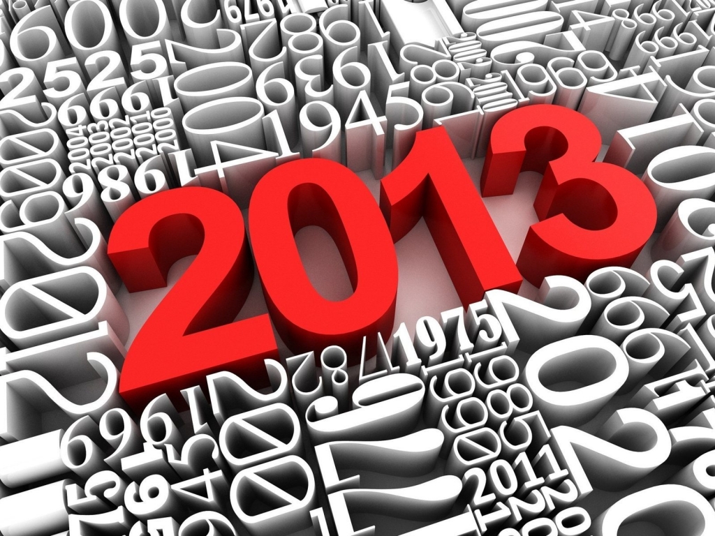 2013 New Year 3D for 1024 x 768 resolution