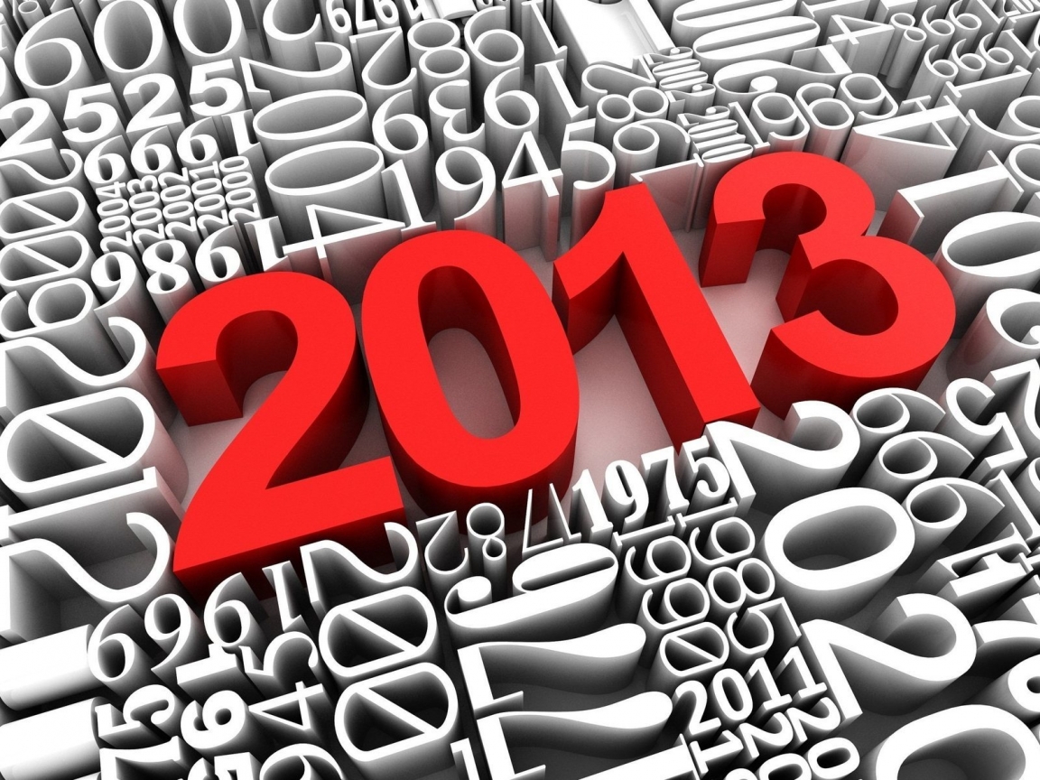 2013 New Year 3D for 1152 x 864 resolution