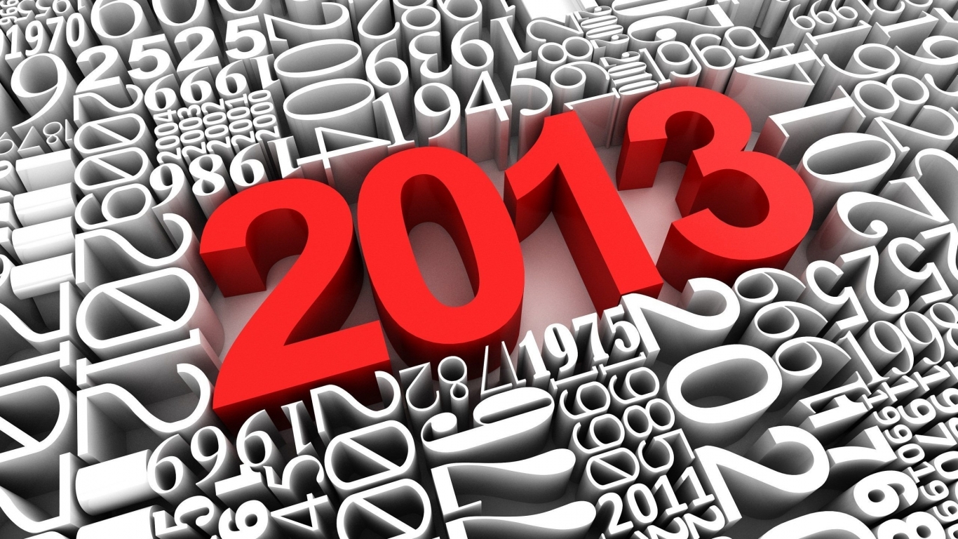 2013 New Year 3D for 1366 x 768 HDTV resolution