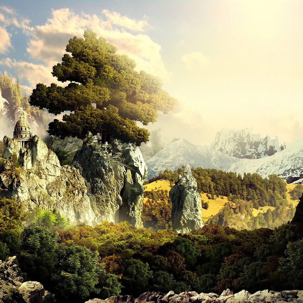 3D Landscape for 1024 x 1024 iPad resolution