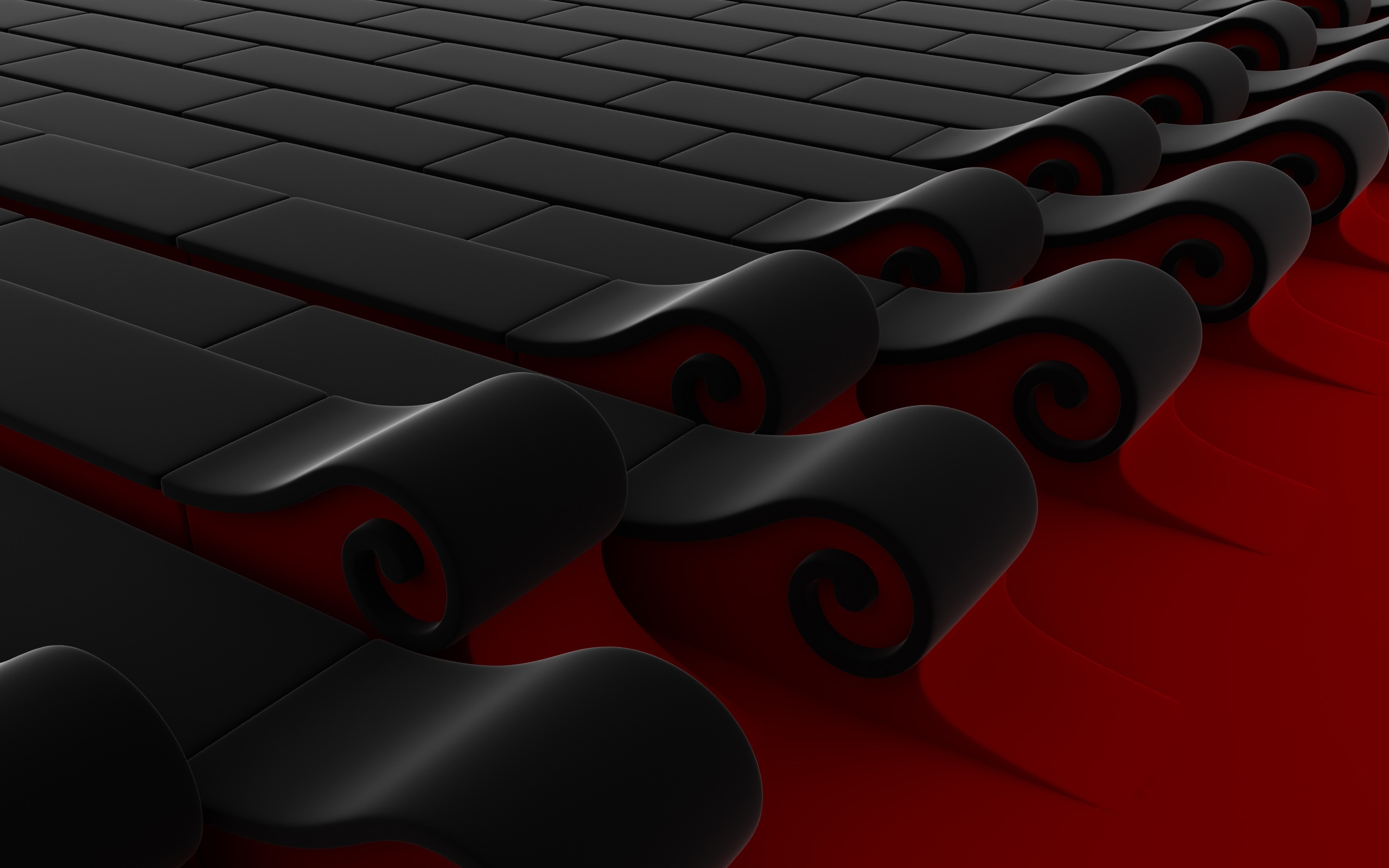 3D Waves for 2560 x 1600 widescreen resolution