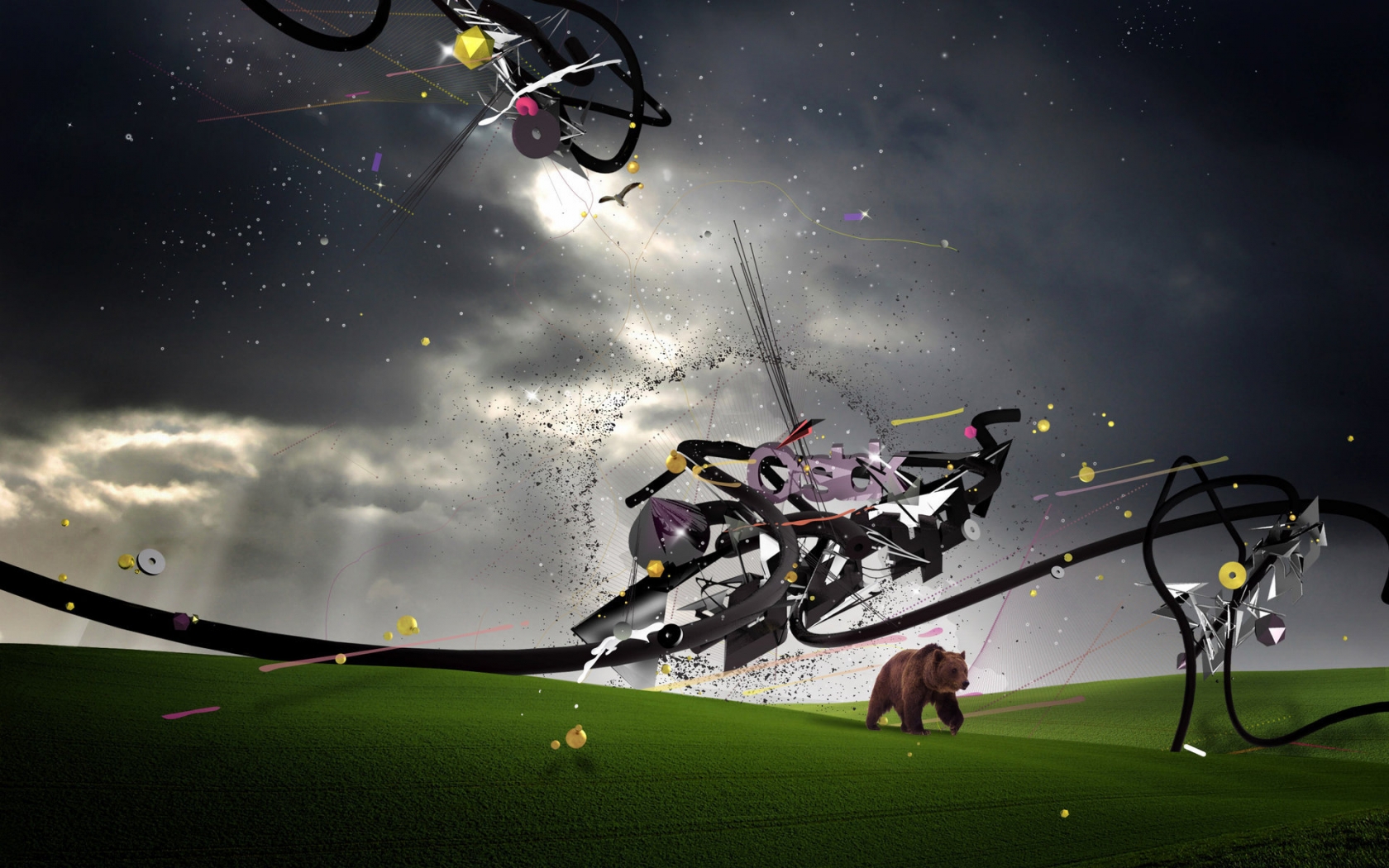 Abstract Bear World for 1680 x 1050 widescreen resolution