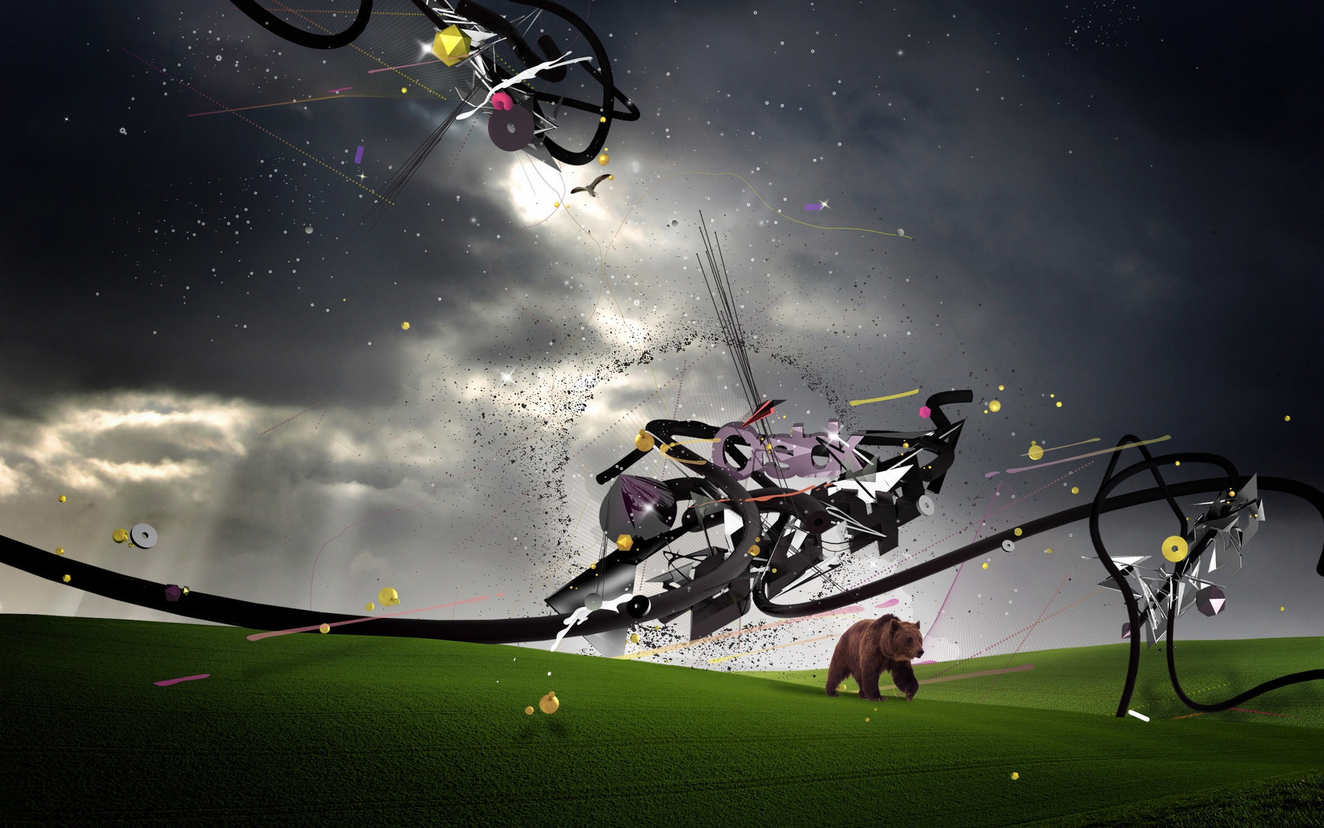 Abstract Bear World for 1920 x 1200 widescreen resolution