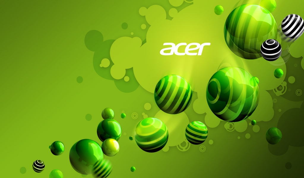 Acer Green World for 1024 x 600 widescreen resolution