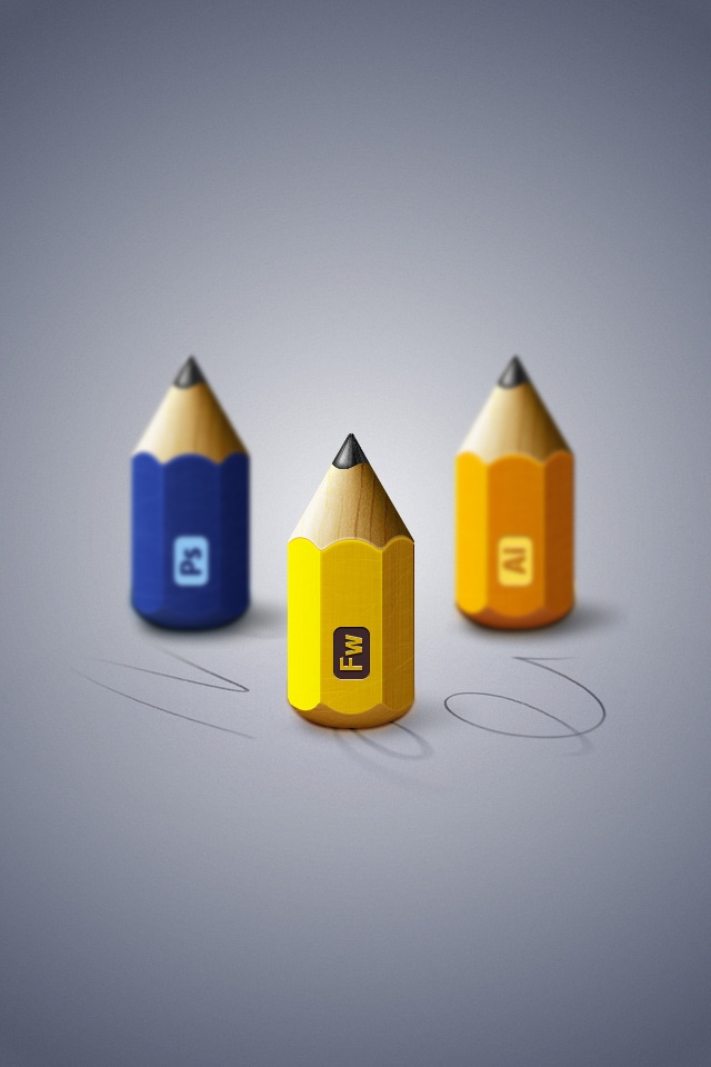 Adobe Pencils for 640 x 960 iPhone 4 resolution