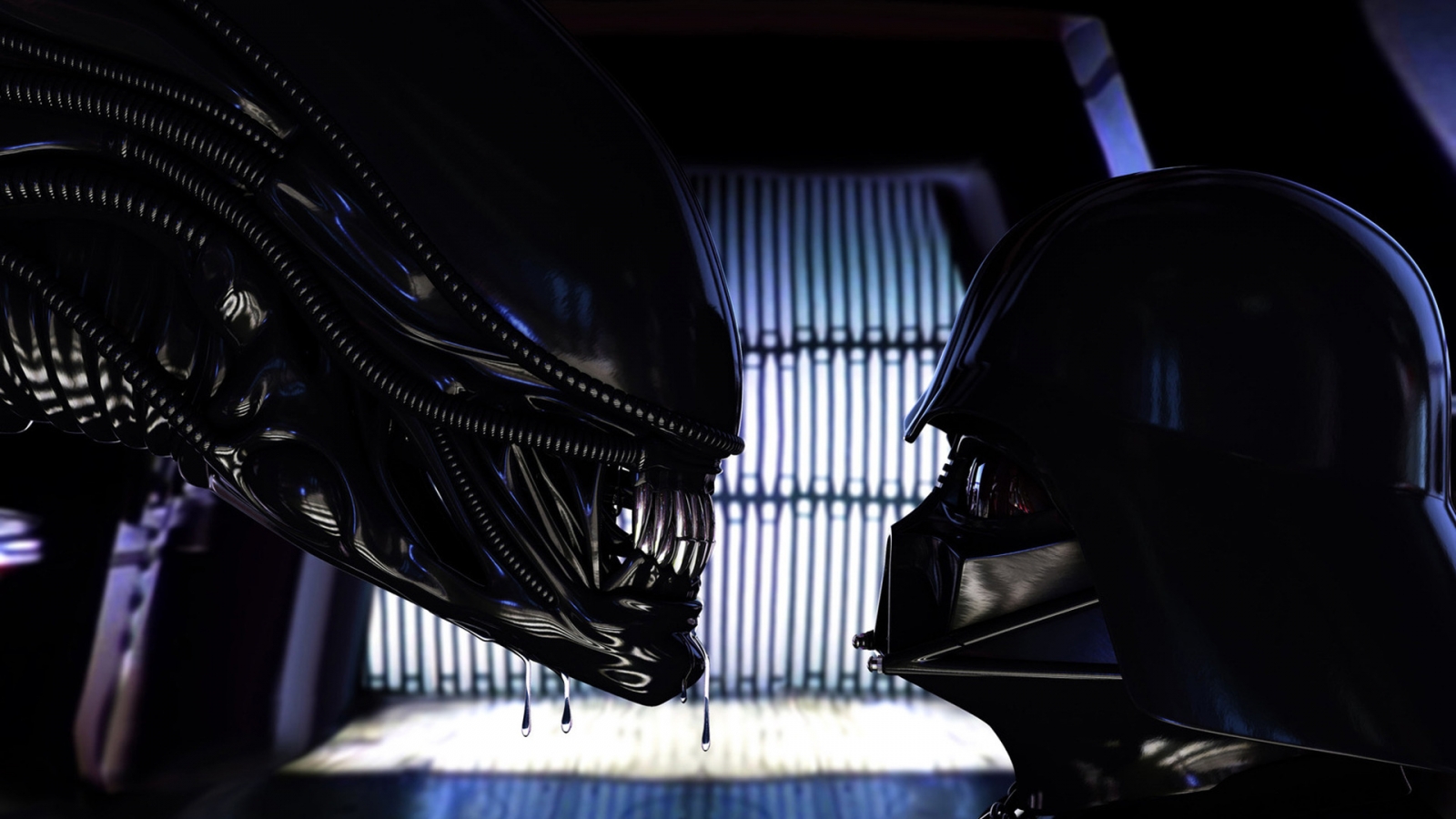 Alien vs Darth Vader for 1600 x 900 HDTV resolution