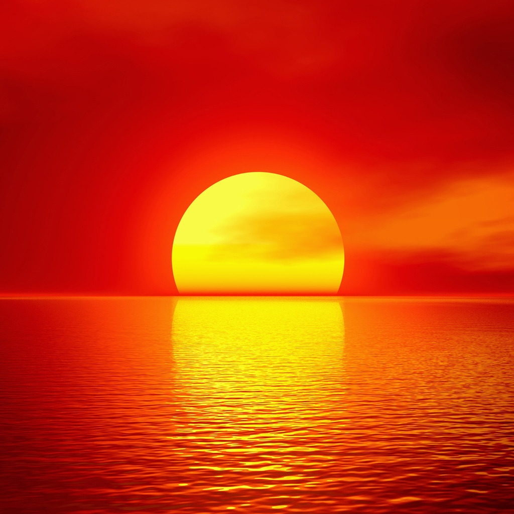 Amazing Summer Sunset for 1024 x 1024 iPad resolution