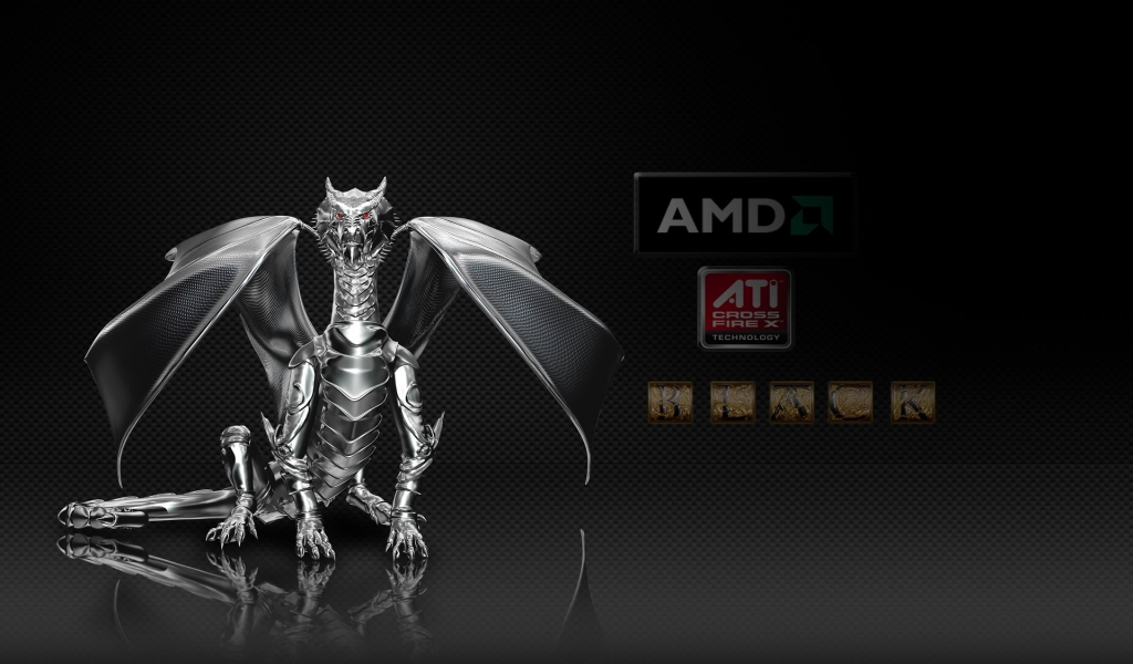 AMD Dragon Black for 1024 x 600 widescreen resolution