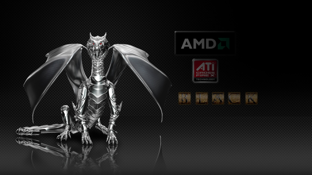 AMD Dragon Black for 1280 x 720 HDTV 720p resolution