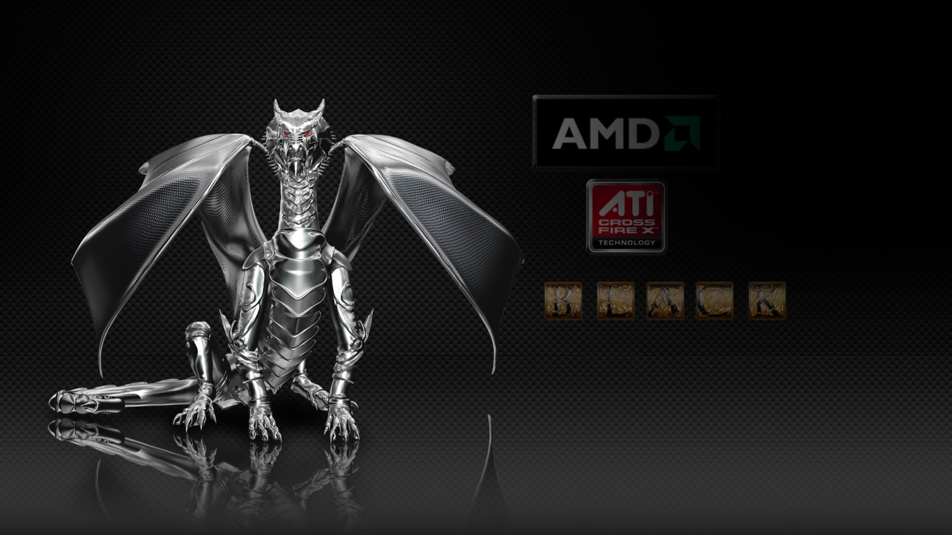 AMD Dragon Black for 1366 x 768 HDTV resolution