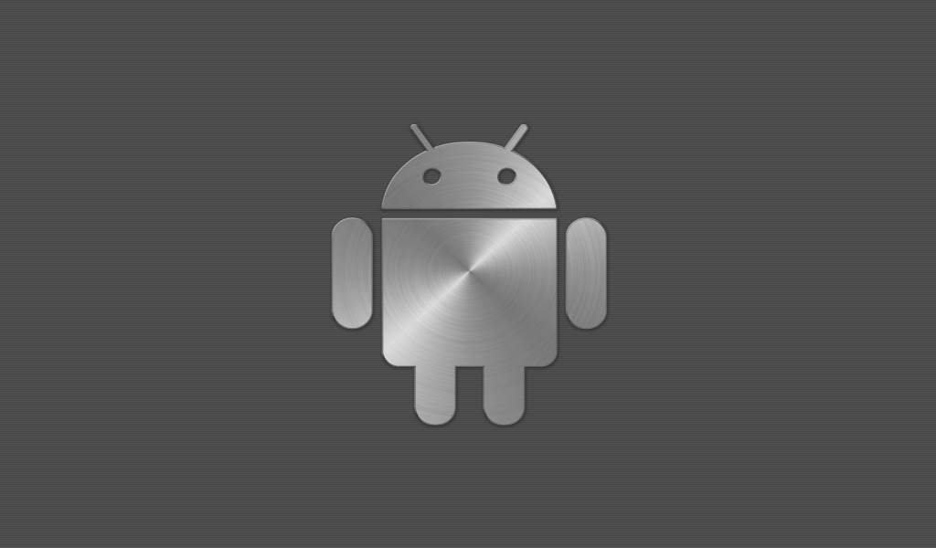 Android Metal Logo for 1024 x 600 widescreen resolution