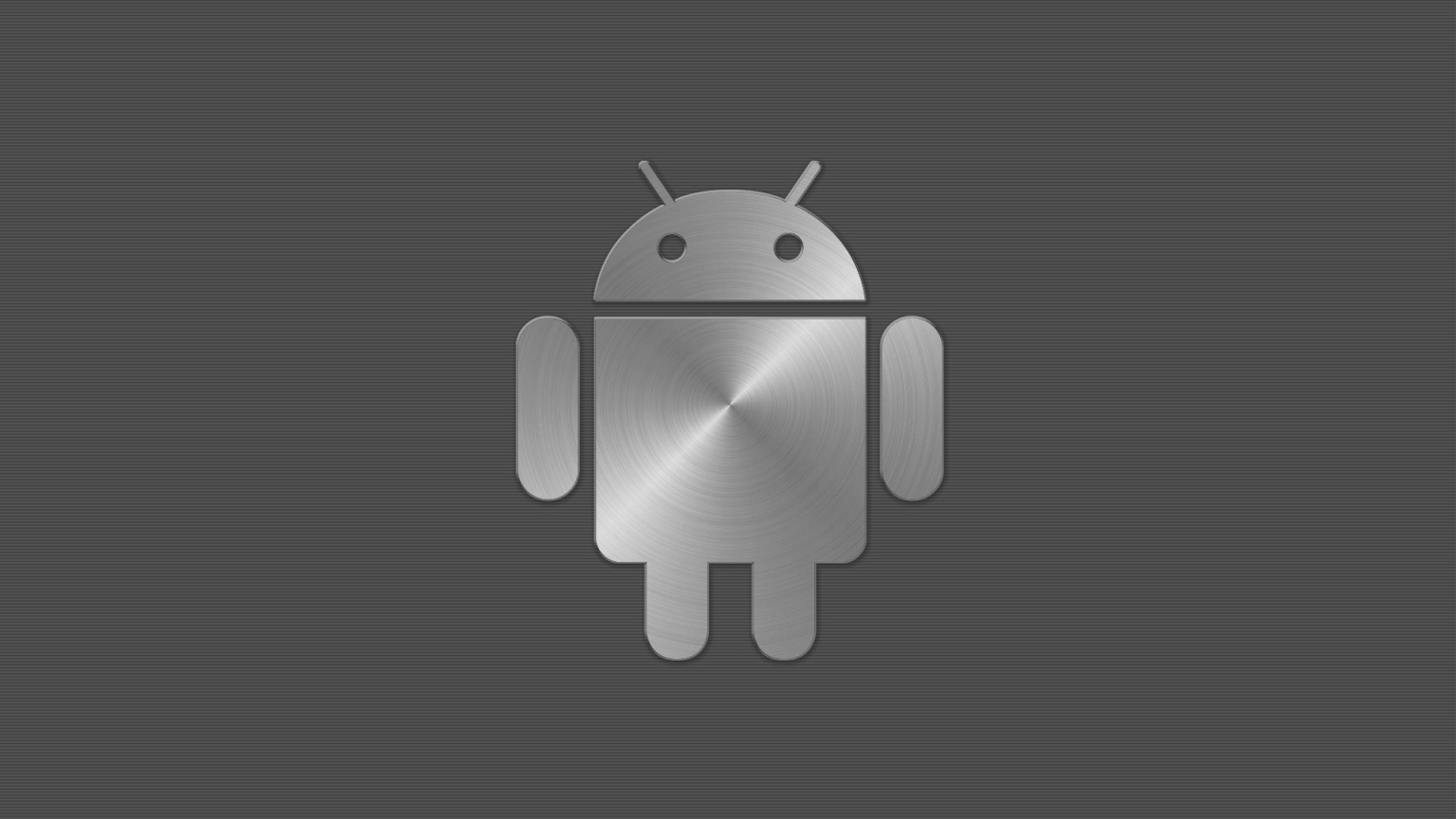 Android Metal Logo for 1536 x 864 HDTV resolution