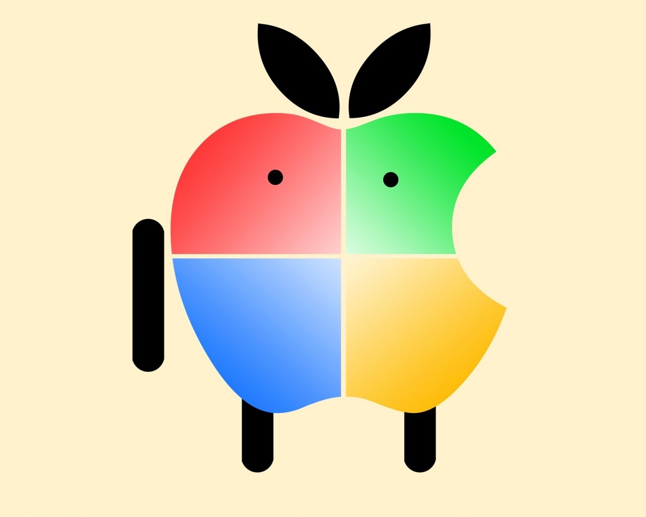 Apple Android Mascot for 1280 x 1024 resolution